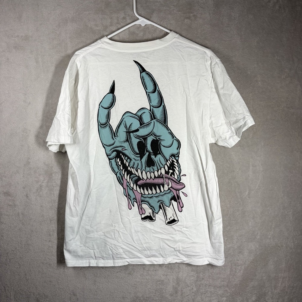 AllSaints Handy Crew Tshirt Size M Blue Monster Oversized Streetwear Skater Punk - Picture 3 of 7